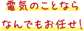 電気のことならなんでもお任せ！